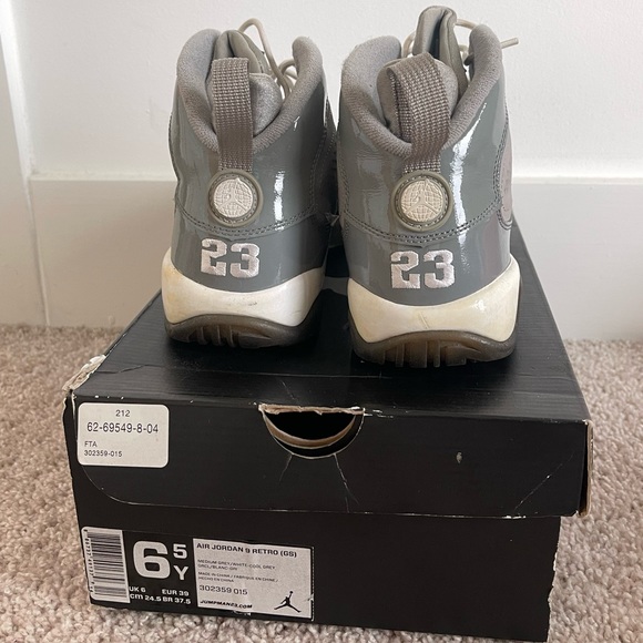 Jordan 9 cool grey 2012 GS - Picture 6 of 7